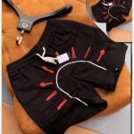 Casual Men's Drawstring Shorts - Black