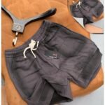 Casual Men's Drawstring Shorts - Dark gray