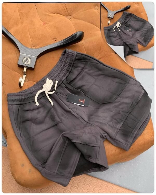 Casual Men's Drawstring Shorts - Dark gray