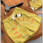 Casual Men's Drawstring Shorts - Yellow