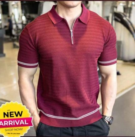 Men's Fashion Polo Shirt Business Casual T-shirt