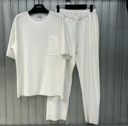 Men’s Casual Loungewear Set - White