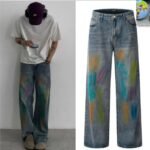 Paint-Splatter Design Trendy Jeans
