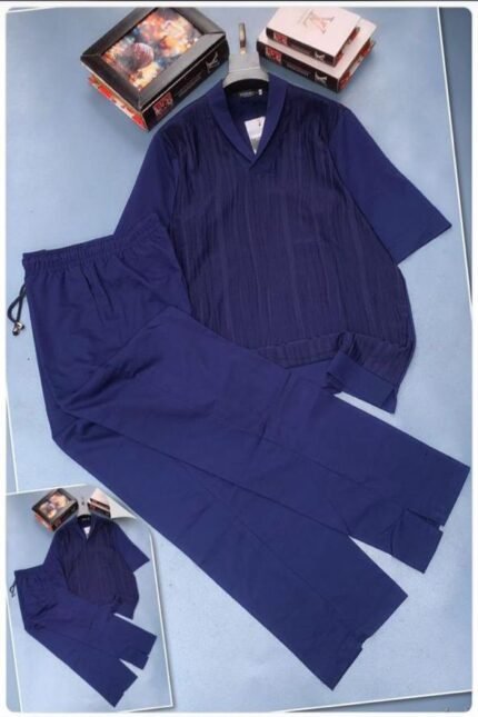 Men's Shirt and Pants Combo Set - Blue