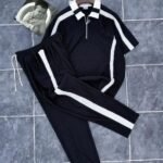 Men's Shirt and Pants Combo Set - Black