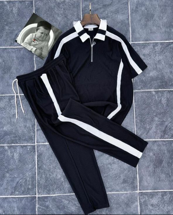 mens wear (5) Men's Shirt and Pants Combo Set - Black - Image 1