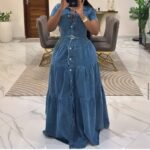 Elegant Denim Gown