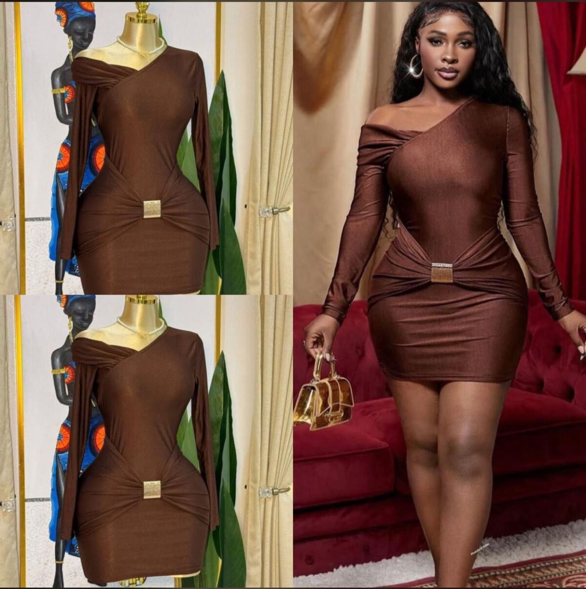 Beautiful Short Body Hug Gown For Ladies - Image 1