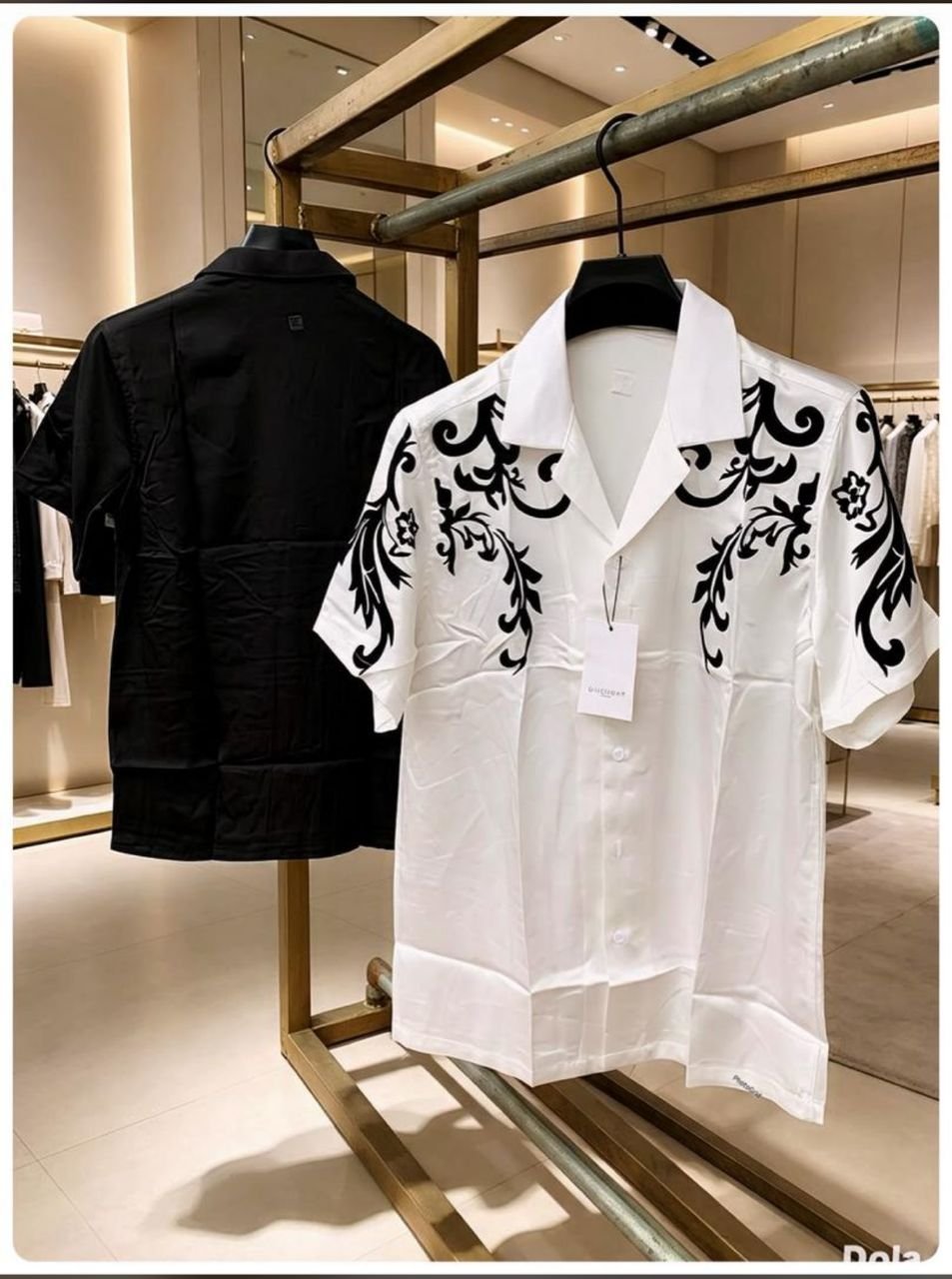 IMG-20260829-WA0016 Men's Floral Jacquard Camp Collar Short-Sleeve Shirt - Image 1