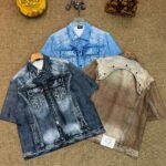 Faux Denim Print Short Sleeve Button-Down Shirt